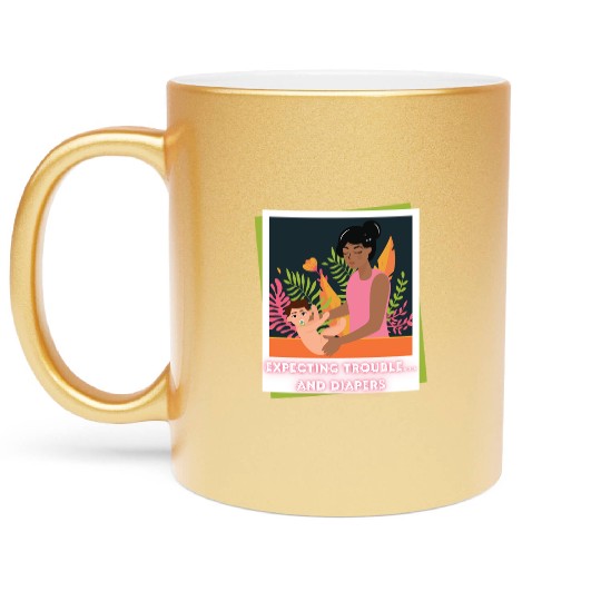 First Time Mom Vibes – Expecting Mother Metallic Mugs