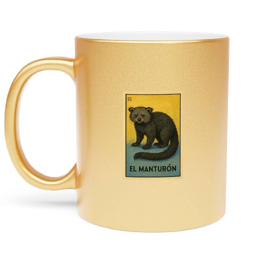 EL MANTURÓN - THE BEARCAT - LA LOTERÍA Metallic Mugs
