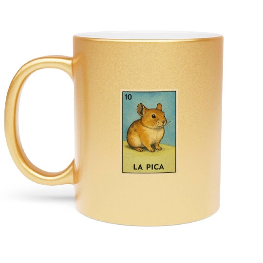 LA PICA - THE ROCK RABBIT - LA LOTERÍA Metallic Mugs