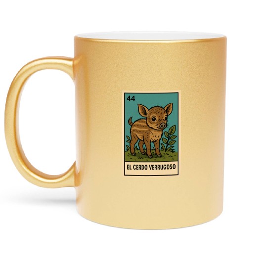 EL CERDO VERRUGOSO - THE WARTY PIG - LA LOTERÍA Metallic Mugs