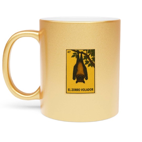 EL ZORRO VOLADOR - THE FLYING FOX - LA LOTERÍA Metallic Mugs