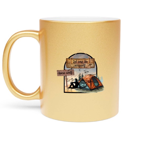 Lone Wolf Retreat Metallic Mugs
