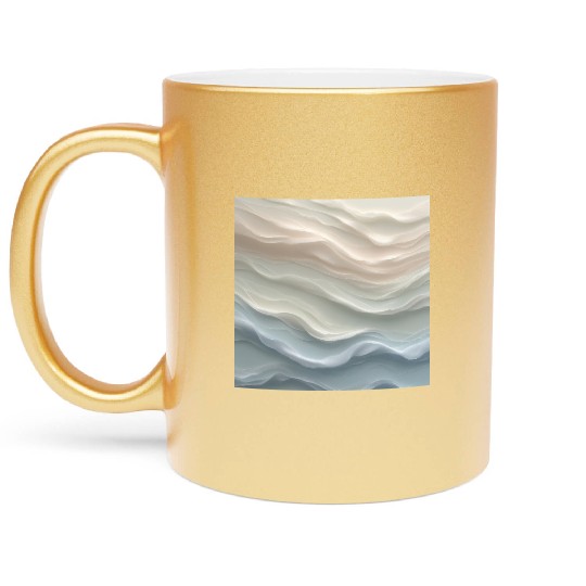 Take a Deep Breath – Calm Abstract Metallic Mugs