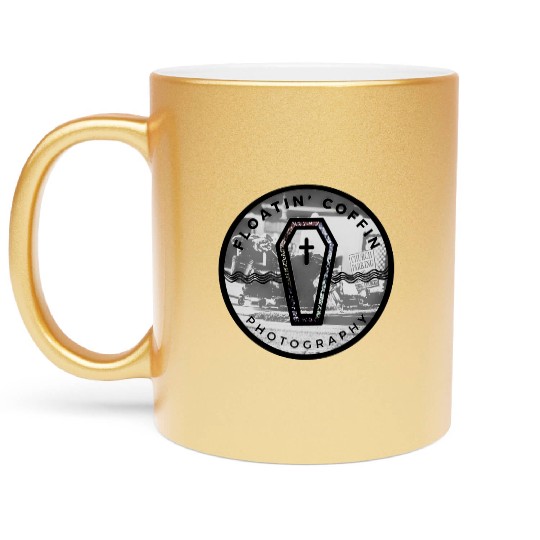 BlacknWhite Coffin Homeless Street Famiy Give Back Metallic Mugs