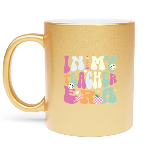 In My Teacher Era, Teacher Appreciation Gift Metallic Mugs