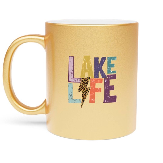 Lake Life bolt Metallic Mugs