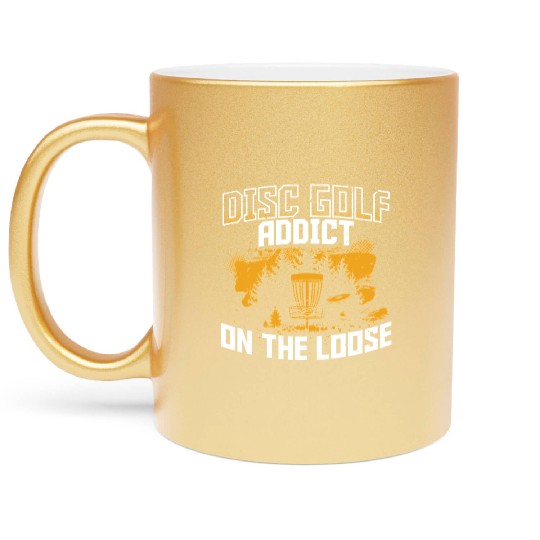 Disc Golf Ultimate Frisbee Metallic Mugs