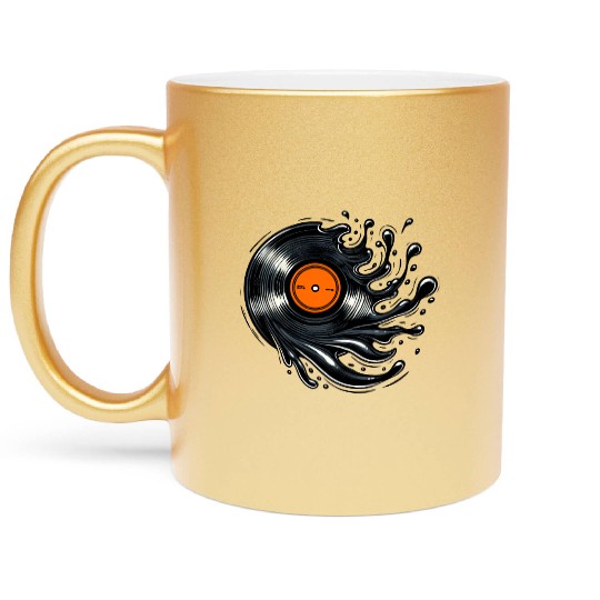 Vinyl Splash - Retro Music Style Metallic Mugs