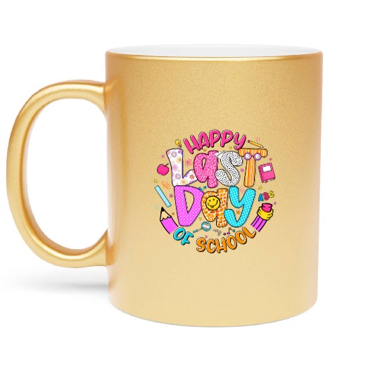Last Day of School Teacher Metallic Mugs