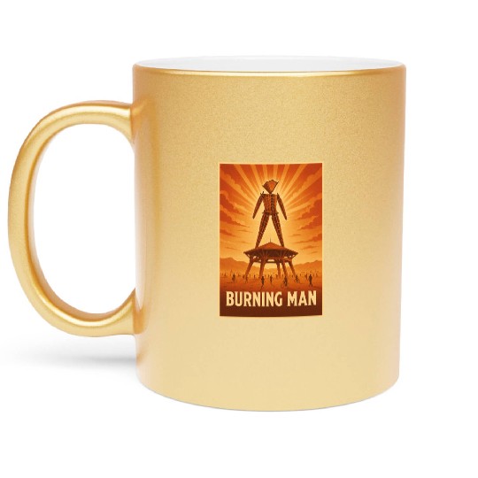 Burning Man Metallic Mugs