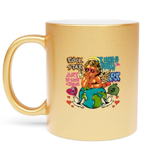 cupid famous on the world 01 Metallic Mugs