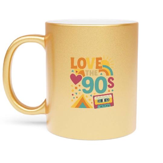 Retro 90s Love – V Metallic Mugs