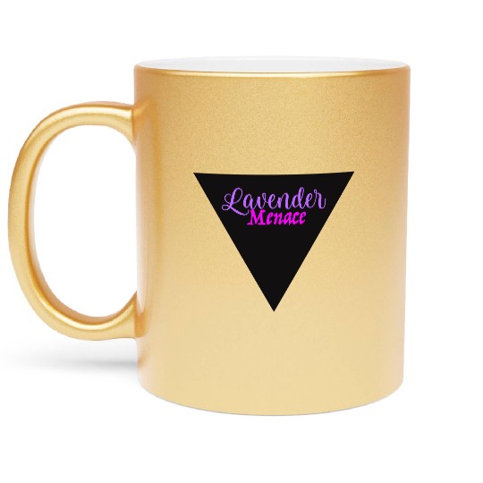 Lavender Menace Black Triangle Metallic Mugs