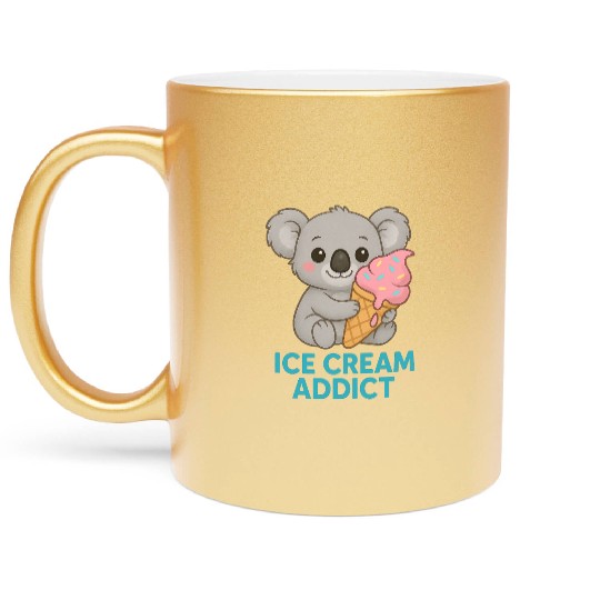 Ice Cream Addict Metallic Mugs