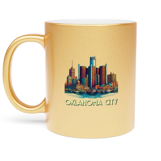 Oklahoma City Oklahoma USA Metallic Mugs