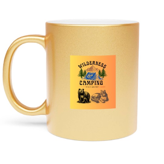Wilderness Camping – Pitch It and Pray Metallic Mugs