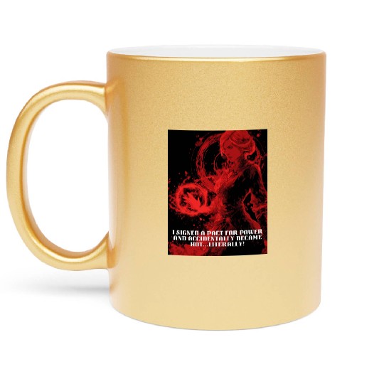 Female Warlock Metallic Mugs
