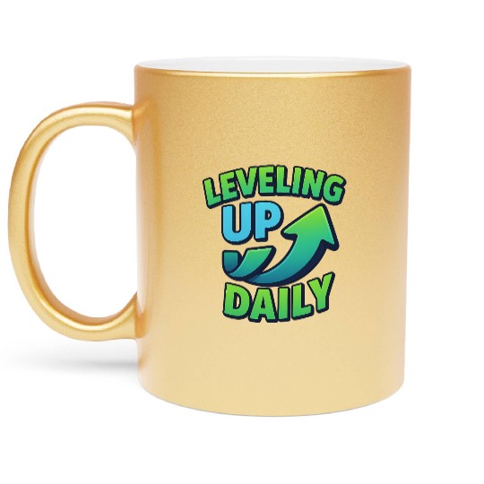 Level Up Daily – Gamer Mindset Streetwear Metallic Mugs