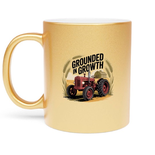 Grounded in Growth Metallic Mugs