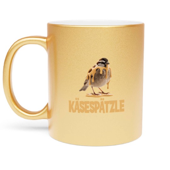 Käsespätzle Sparrow Delight With Cheesy Drizzle Metallic Mugs