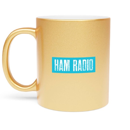 Vintage HAM RADIO Metallic Mugs