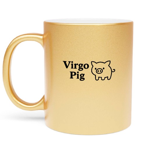 Virgo Pig Metallic Mugs