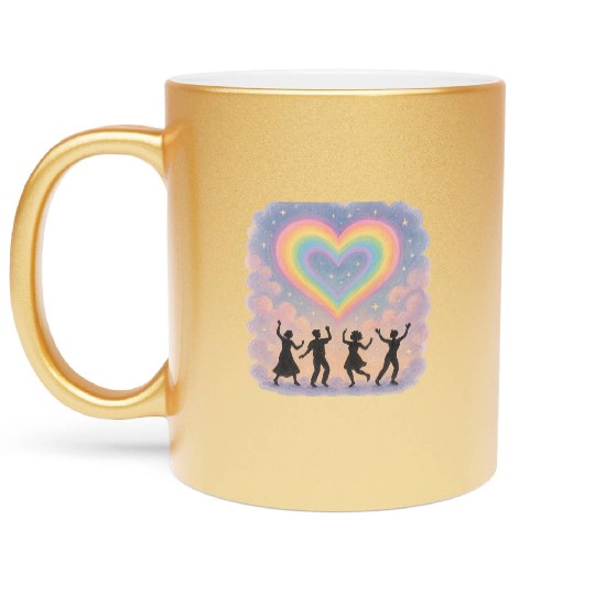 20250702 1417 Rainbow Heart Dance simple compos Metallic Mugs