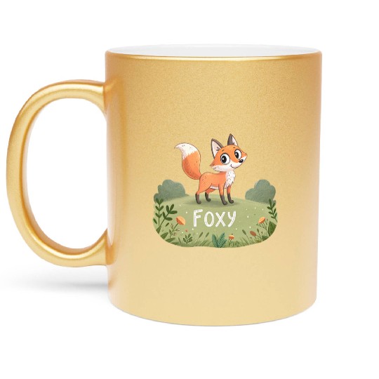 Autumn the Curious Fox Metallic Mugs