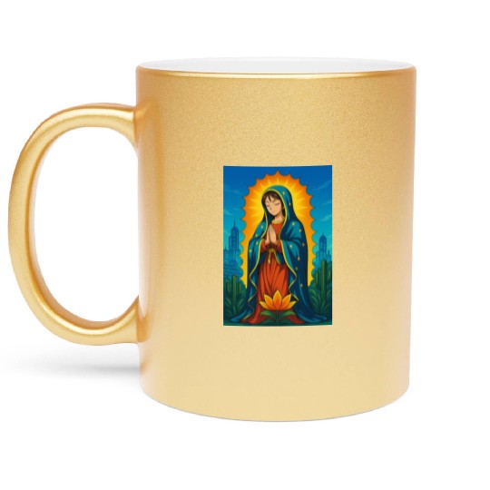 GUADALUPE VIRGEN ANIME STYLE Metallic Mugs