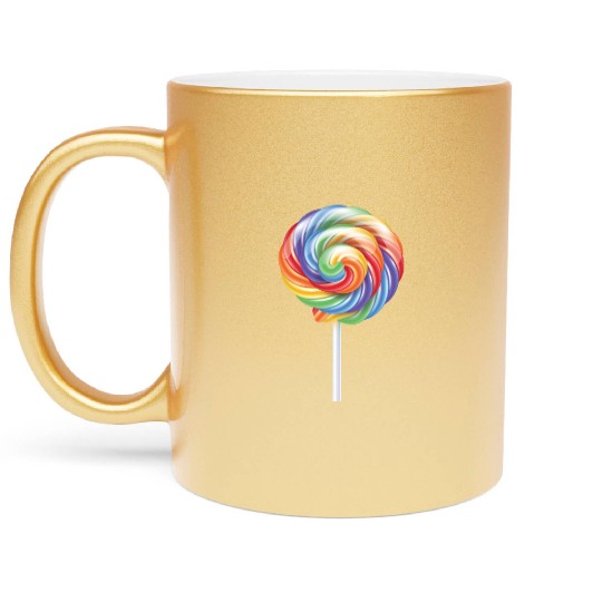 Lollipop Rainbow Sucker Candy Costume Halloween Metallic Mugs
