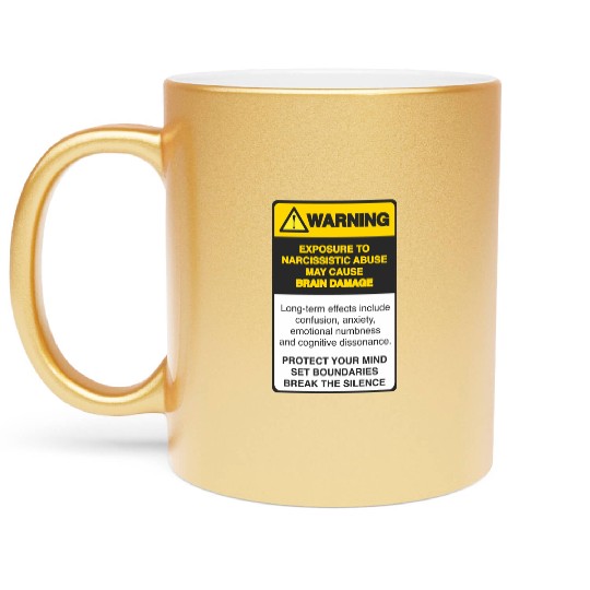 Warning Metallic Mugs