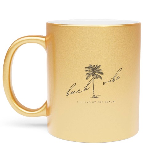 "Beach Vibe" – Relaxed and Sunny Design for Ocean Metallic Mugs