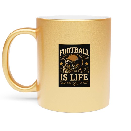 football is life Metallic Mugs