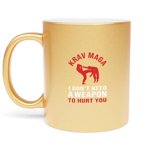 Israel Martial Arts Krav Maga Metallic Mugs