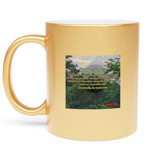 Squirrel neighbor Nuts Metallic Mugs