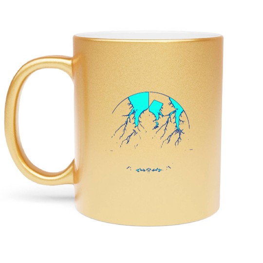 Royal Blue Lightning shadow Metallic Mugs