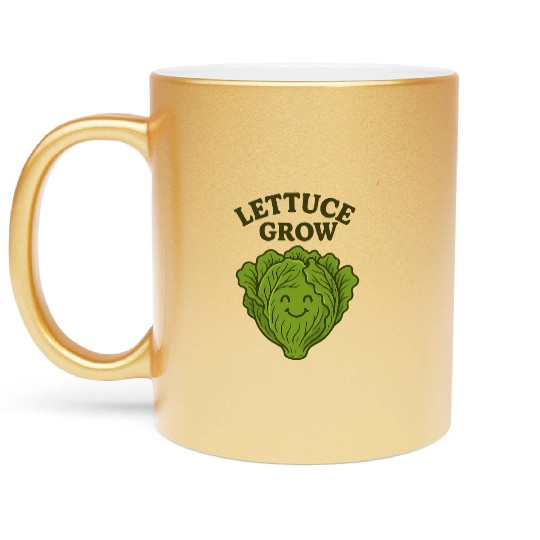 Vegetable Gardening Lettuce Metallic Mugs