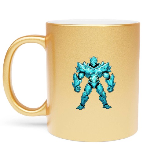 Crystal Golem Cartoon Metallic Mugs