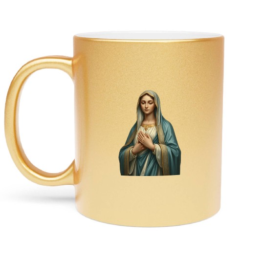 Madonna and Child Divine Embrace Metallic Mugs