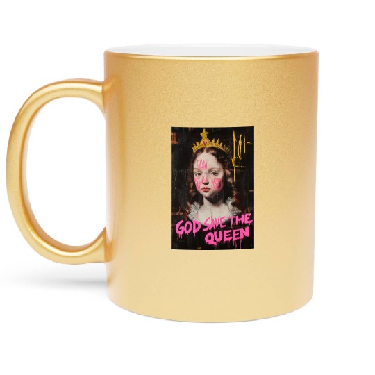 God Save the Queen Metallic Mugs