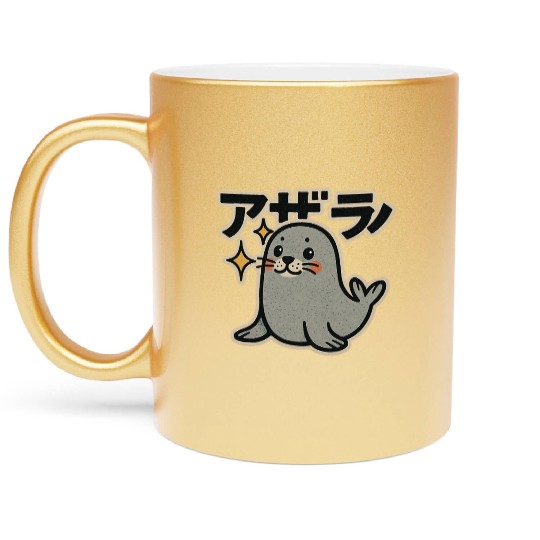 Cute Seal Japanese Metallic Mugs