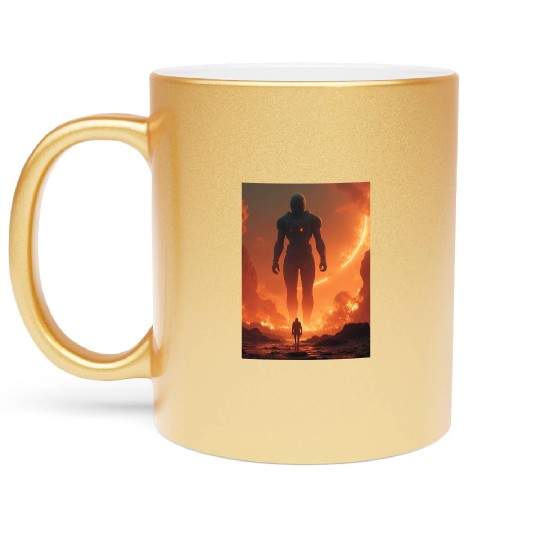 Giant Alien Overwatch Scene Metallic Mugs
