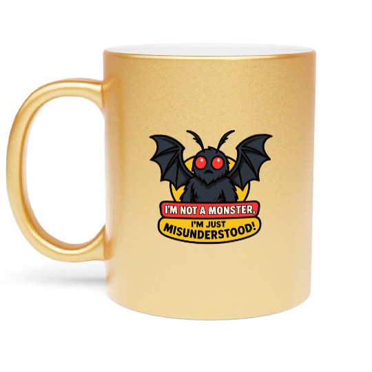 Misunderstood Mothman Metallic Mugs