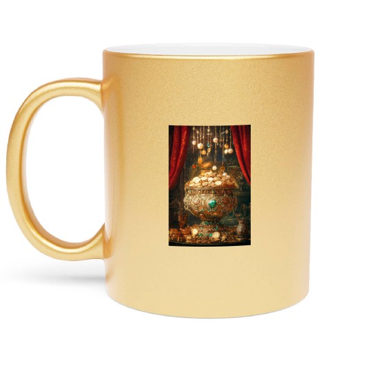 Royal Treasure Overflowing Metallic Mugs