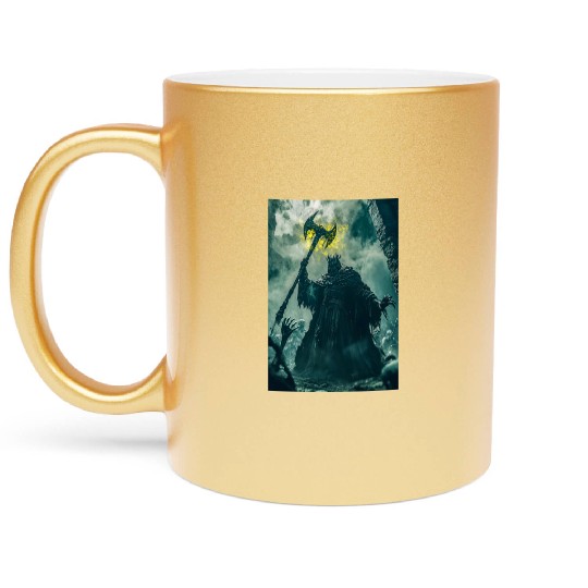 Dark Necromancer Rises Metallic Mugs