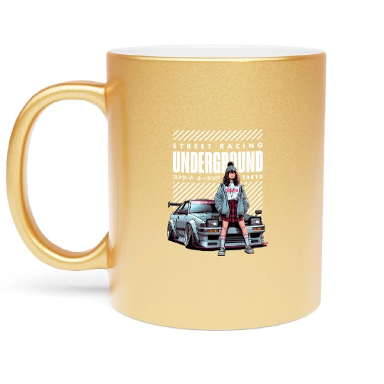 Japanese Underground Street Racing - JDM Car Metallic Mugs