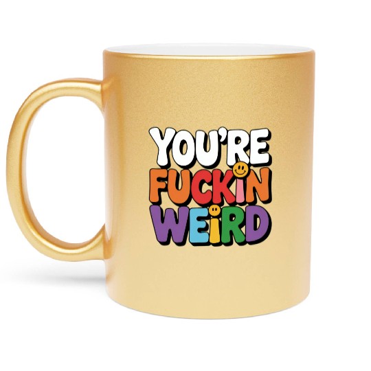 Colorful Affirmation Statement Metallic Mugs
