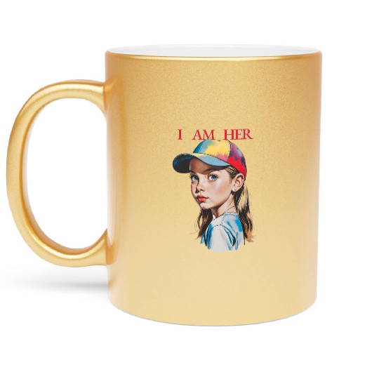Women Empowerment Courageous Girl Metallic Mugs