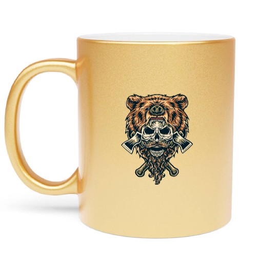 Lumberjack Skull & Bear Metallic Mugs