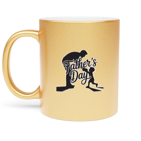Happy Father’s Day – Stylish Typography Design Metallic Mugs